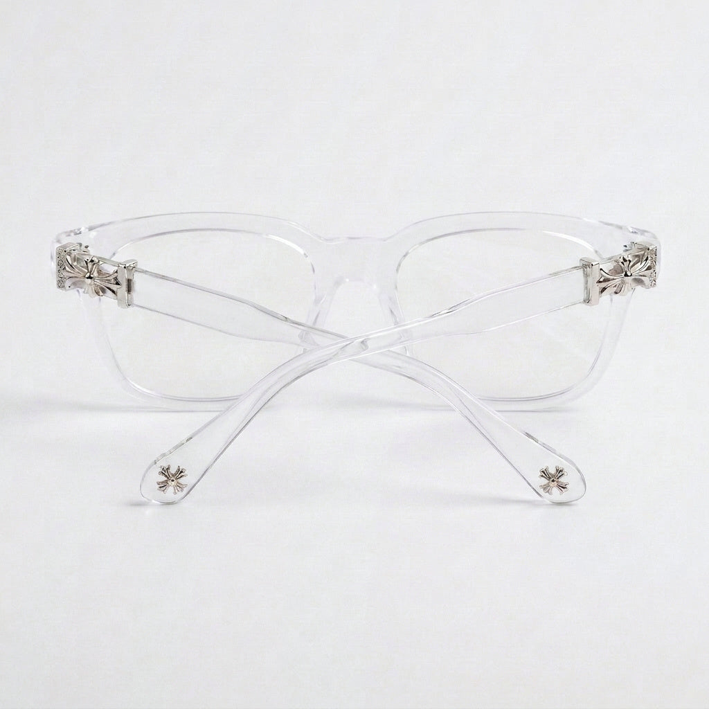 Óculos Cross Silver Transparente, vista das hastes
