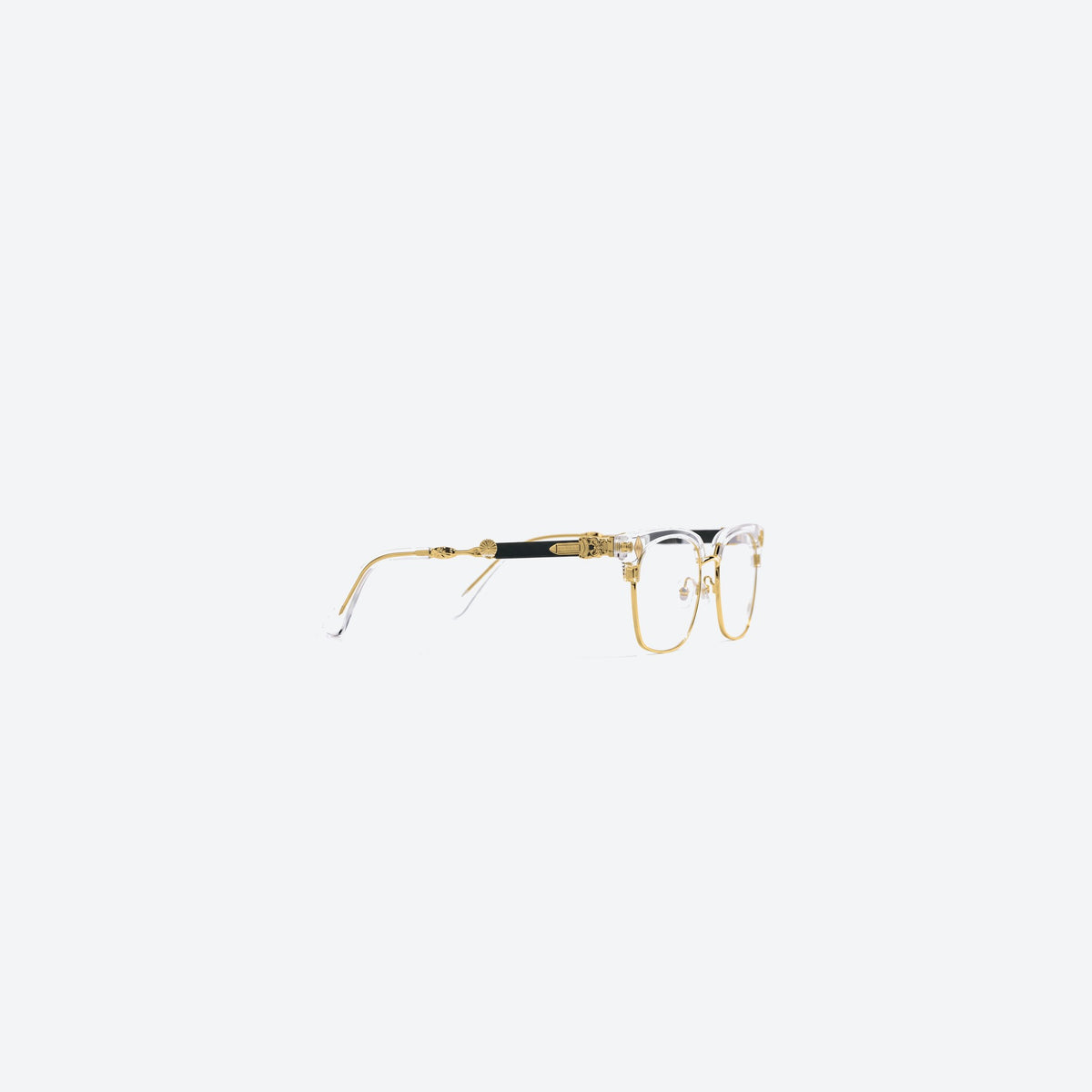 Óculos Clubmaster FERIZ Transparente Dourado, vista lateral