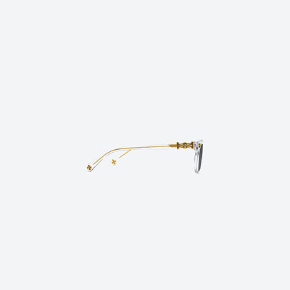Óculos Cross Silver Sol FERIZ Transparente Dourado, vista lateral