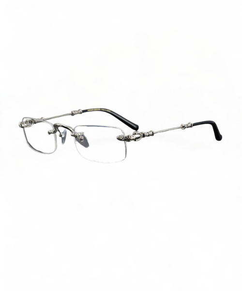 Chrome Hearts Black Rimless Eyeglasses Frame Unisex Luxury Style