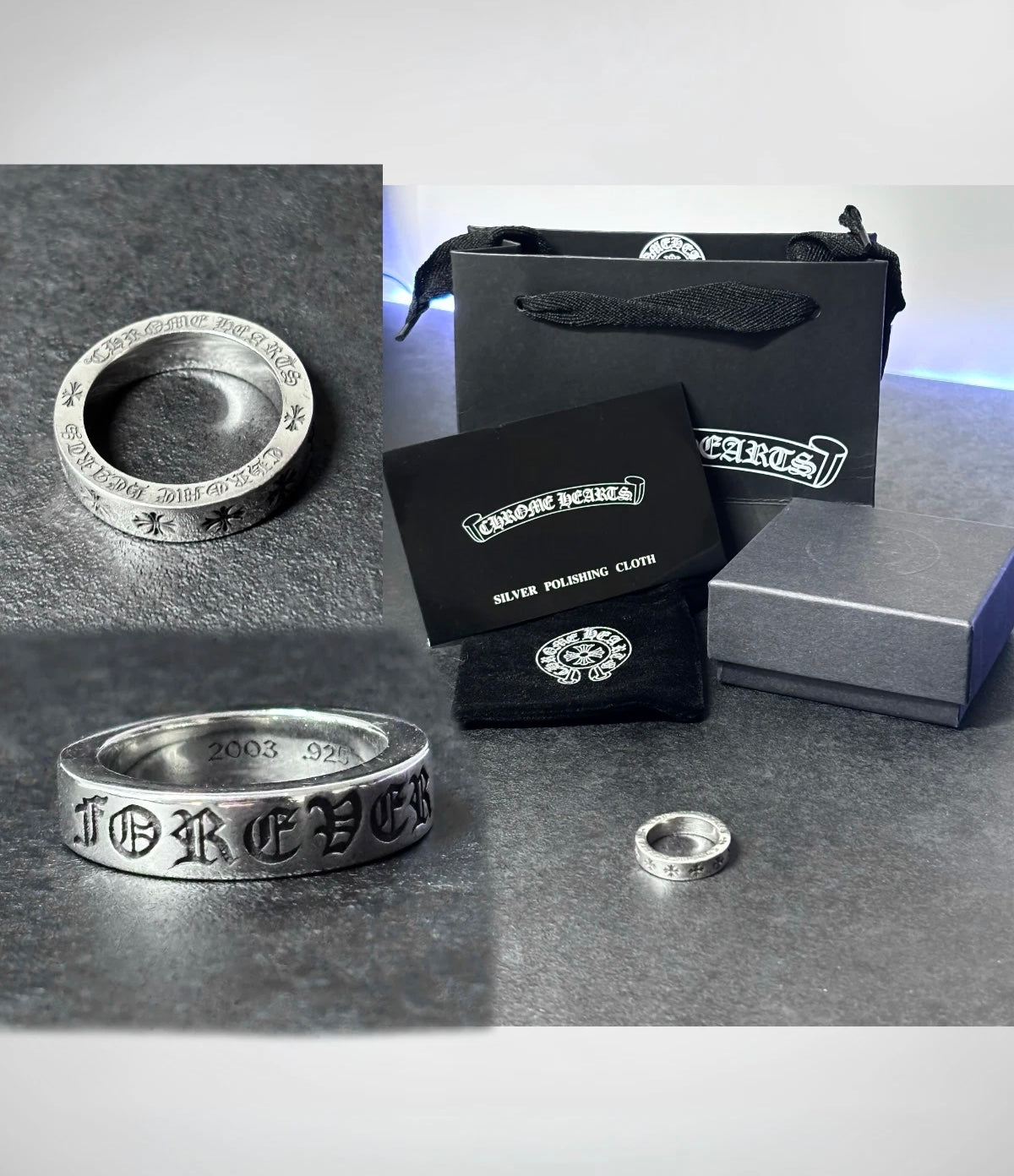 Chrome Hearts Spacer Forever Ring Sterling Silver