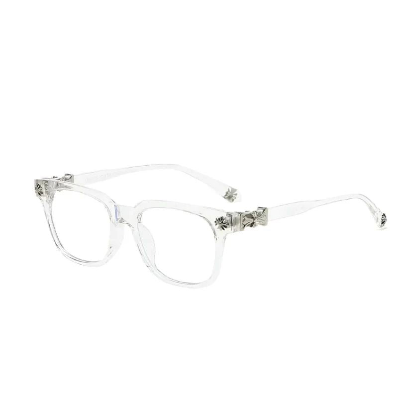 Óculos Chrome Hearts Cross Silver Clear