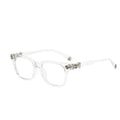 Óculos Chrome Hearts Cross Silver Clear