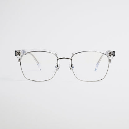 Óculos Clubmaster Transparente, vista frontal
