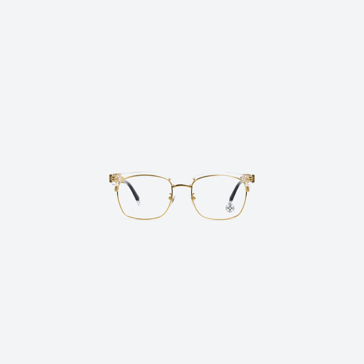 Óculos Clubmaster FERIZ Transparente Dourado, vista frontal