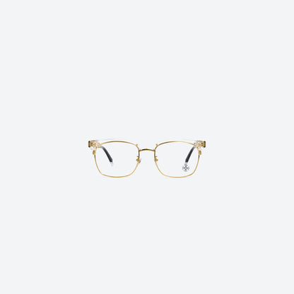 Óculos Clubmaster FERIZ Transparente Dourado, vista frontal