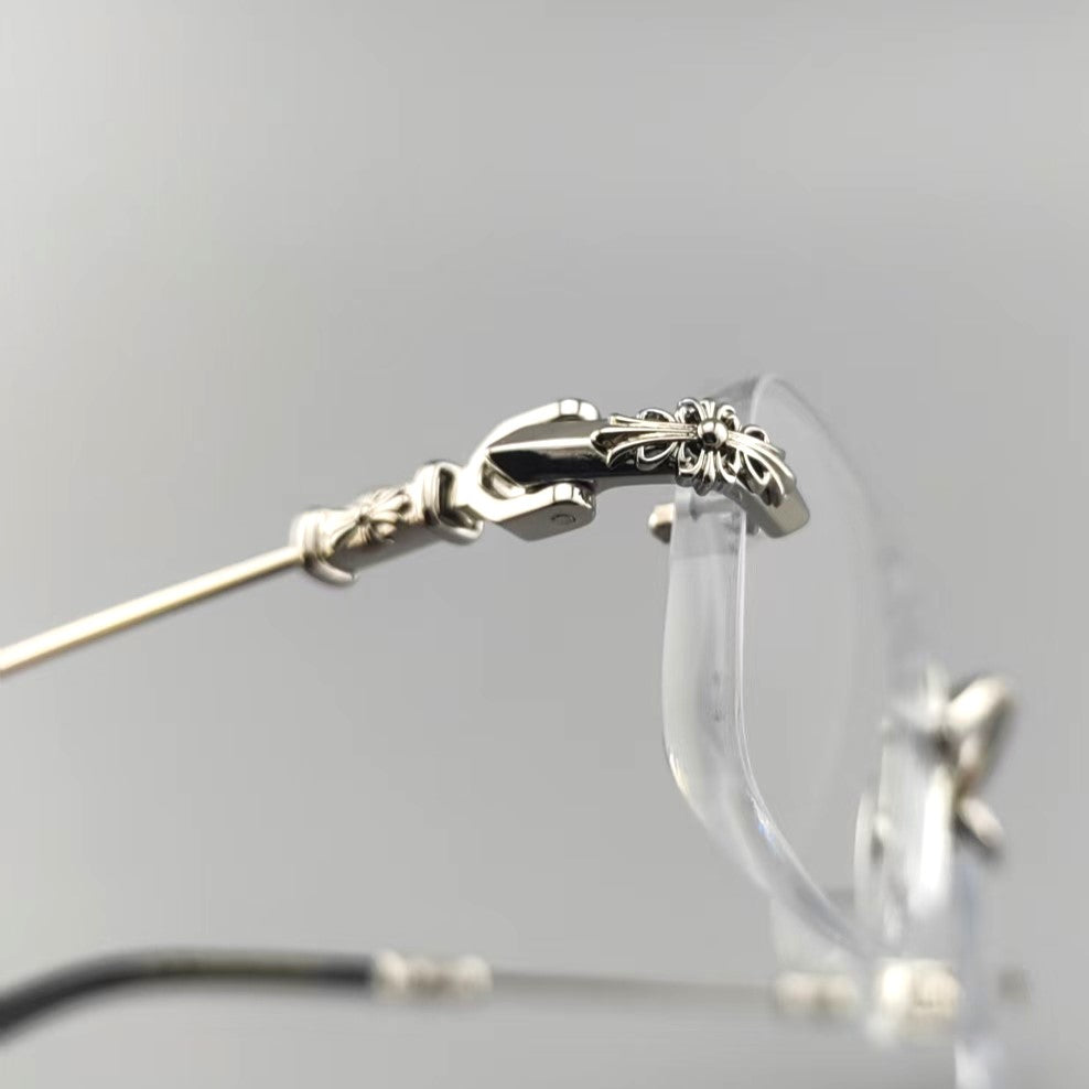 Chrome Hearts Black Rimless Eyeglasses