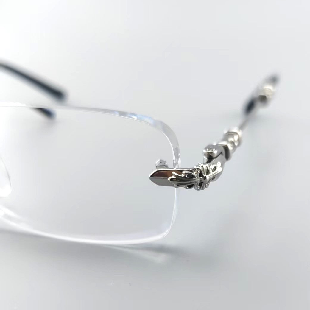 Chrome Hearts Black Rimless Eyeglasses