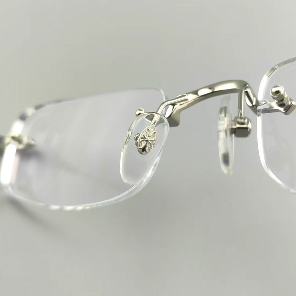 Chrome Hearts Black Rimless Eyeglasses