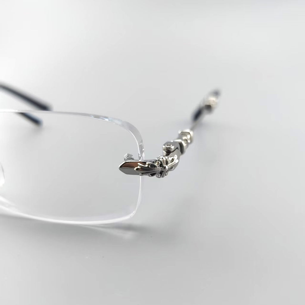 Chrome Hearts Black Rimless Eyeglasses