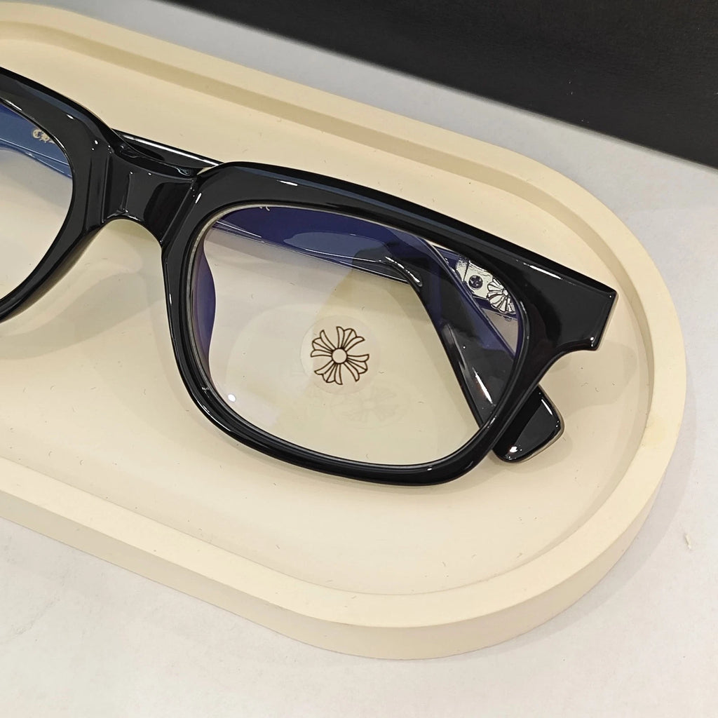 Chrome Hearts Glasses Blue Light Clear-Silver Black